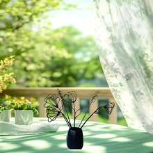 Conjunto de 6 flores artificiais de metal preto - Decoração floral moderna e minimalista, elegante para ambientes internos e externos, ideal para casa, escritório, casamentos e festas - Sem necessidade de energia elétrica, estrutura de metal resistente - Perfeita para o Dia de Ação de Graças, sala de estar, varanda e como centro de mesa - Fácil manutenção, decoração de casamento, combinação moderna, acabamento de alta qualidade, flores decorativas. - Preto - Ver 5