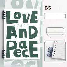 60pages/120sheets Retro American Style B5 Loose-Leaf Notebook, Removable & Smooth, Minimalist Student DIY Notepad - B5 lined - View 11