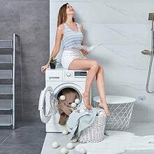 3/5/6个装可重复使用羊毛烘干球，衣物柔顺剂，洗衣绒烘干球套装，家用烘干机/洗衣机适用，6厘米 - 多色 - 查看 4