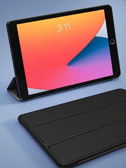 适用于 iPad 11 代平板电脑的保护套，iPad A16 保护套，三折平板电脑保护套，全包防摔，智能休眠唤醒，经典商务黑，iPad 保护套，适用于 iPad 9 代 10.2 英寸，iPad 10 代保护套，兼容荣耀平板 X8a/X9a/V9 11.5 英寸 2025，兼容华为 MatePad