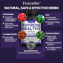 Fearathe Thyroid Healthy - With Iodine, Magnesium, Selenium & Zinc - Support Healthy Thyroid & Adrenal Function, Focus & Clarity - 120 Capsules - 1 Bottle - View 3
