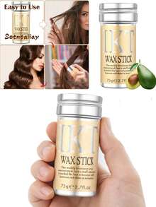 ikt 1支发蜡棒 + 3件套亮泽发型梳子套装，猪鬃毛梳 + 尖尾梳造型工具，适用于毛躁、凌乱发型、马尾辫和假发 - 75g - 查看 5