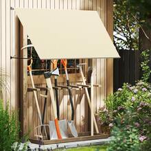 Retractable Awning With Articulated Arms, Balcony Awning, Retractable Awning, Balcony Awning, Sun Protection, Weather Resistant, Provides Shade, Retractable For Windows, Balcony, UV Resistant - Beige - View 6