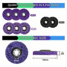 Poly Tira De Disco De Rueda Para Pintura Y Quitar Óxido 8pcs - por defecto - Ver 2