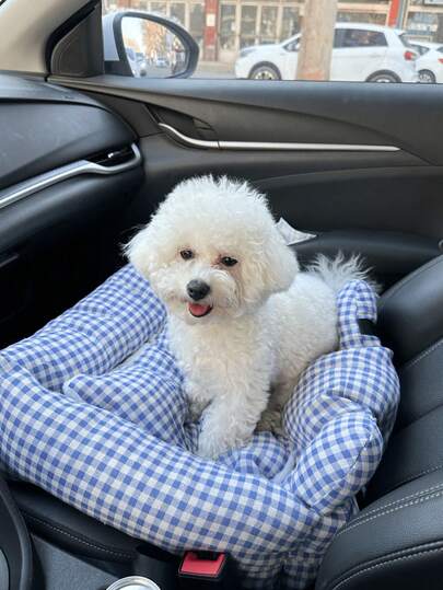 宠物车载床，适用于猫咪和小型/中型犬，四季通用便携式宠物垫，汽车座椅套