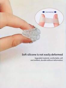 QKC 20 piezas de protectores de silicona para los dedos de los pies - Mangas de gel transpirables y antifricción, unisex | Cuidado esencial de los pies - Transparente - Ver 4