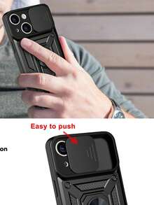 Military Industry Anti-Fall Nail Soldier X Ring Holder Phone Case, Compatible With IPhone 17 16 15 14 13 - Black - View 5