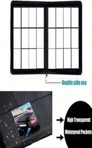 12 Pocket Trading Card Binder, 720 Pockets Ringless PU Cover Card Collection Binder, Double Sided Card Binder Collector Album, Card Folder For MTG, TCG, Sports Cards, Game Cards - MàuB - Xem 5