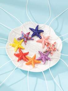 1 Pc Summer Vacation Sea Beach Starfish Pendant Necklace For Women - Multicolor - View 10