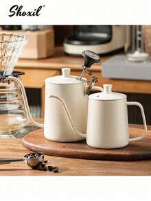 shoxil 1 ấm pha cà phê nhỏ giọt màu trắng, ấm đun nước bằng thép không gỉ, dụng cụ pha cà phê nhỏ giọt dùng cho gia đình, văn phòng, quán cà phê. - trắng - Xem 10
