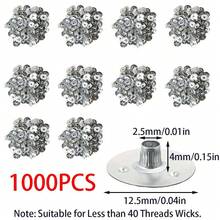 Bộ 100/200/500/1000 chiếc giá đỡ bấc nến bằng kim loại 12,5mm (0,5 inch), lựa chọn tốt nhất cho những người đam mê tự làm nến. - Xám - Xem 11