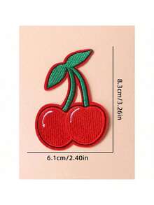 2pcs Cherry Shaped Iron-On Patch - Multicolor - View 6