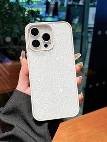1 buah Casing Ponsel Motif Bunga Renda Putih Sederhana, Penutup Belakang Transparan, Pelindung Anti Guncangan, Kompatibel dengan iPhone 17/16/15/14/13/12/11/Pro/Pro Max/Plus, Cocok Sebagai Hadiah untuk Keluarga, Pasangan, Teman - Putih - View 4