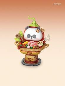 LOZ 648片麻辣火锅积木套装，653片腊肉电饭煲积木模型，拼装积木玩具，DIY手工礼物，男女皆宜，客厅装饰，最佳节日和生日礼物 - 彩色 - 查看 12