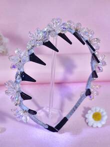 Băng đô hoa pha lê - Thiết kế chống trượt thời trang, băng đô đa năng dành cho nữ, phù hợp cho đám cưới, hẹn hò, mặc hàng ngày, tiệc tùng, lễ hội, phụ kiện tóc thủ công, quà tặng, phụ kiện tóc làm đẹp tại nhà - Nhiều màu - Xem 9