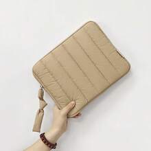 VALUEWIN 舒适蓬松笔记本电脑保护套，适用于 11、13.3、14、15.6 和 16 英寸笔记本电脑，绗缝蓬松笔记本电脑便携包，枕套式设计，兼容 MacBook Air M4 2025 M3 M2 M1、Pro M4 Pro/Max，卡其色 - 彩色 - 查看 10