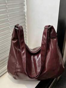 Túi xách cỡ lớn thời trang dành cho nữ, kiểu dáng mới, màu đỏ tía (Burgundy), có thể mua thêm phụ kiện trang trí riêng. - Màu Đỏ Sâu - Xem 5