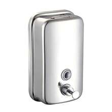 Aimall Stainless Steel Wall Mounted Soap Dispenser Hotel Bathroom Sanitizer Bottle AU - Silver - View 14