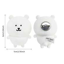 1件名创优品自嘲熊系列徽章、胸针、包包挂饰、毛绒玩具，节日和生日礼物 - 白色 - 查看 13