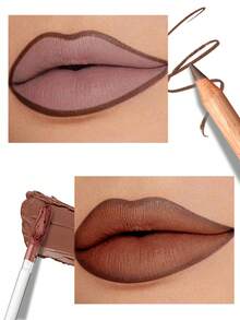 Pudaier 2支装唇线笔套装，防水防晕染，3D立体唇形勾勒笔，浪漫情人节礼物 - 11+05 - 查看 6