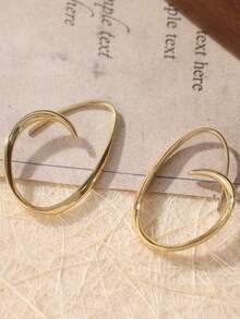 Bohemian Retro Geometric Fashion Earrings, Gothic Style Personalized Earrings, Party Jewelry Gift For Women - Gold - View 2