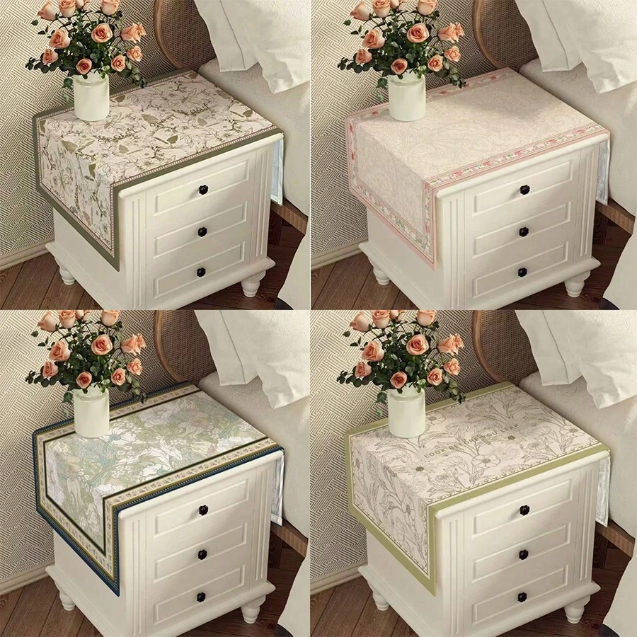 American Style Bedside Cabinet Cover Cloth, Small Rectangular Table Cloth, Lightweight Luxury Microwave Oven Refrigerator Dust Cover, Washing Machine Dust Cover,Women's Day,Travel Essentials,Wedding Favours,Y2k,Bedroom,Car Acessesories Women,Kitchen Deccor - Multicolor - View 1