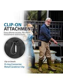 1PC Flip Up Large Screen Phone Bag, Casual Waist Bag, Pen Insertion Bag, Waist Hanging Bag - Black - View 5