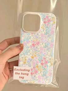 Nuevo estuche de teléfono a prueba de golpes de TPU con patrón de flores de primavera compatible con Apple 17 Pro Max/16 Pro Max/15 Pro Max/17 Pro/11 12 13 14 15 16/12/12 Pro/14 Pro Max/13 Pro Max/16 Pro, estuche de teléfono de TPU tipo gelatina - Blanco - Ver 5