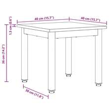 vidaXL Couchtisch Sonoma 40 x 40 x 36 cm Holzwerkstoff - Grau - Übersicht 11