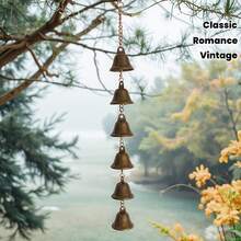 手工金属风铃 - 经典复古铁艺铃铛，配装饰链，适用于庭院、花园和墙壁，无需用电，感恩节家居装饰，户外风铃，手工创意铃铛挂饰 - 多色 - 查看 2