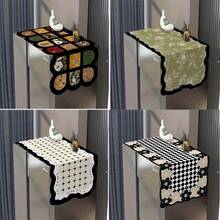 New Luxury High-End Refrigerator Dust Cover Cloth, Suitable For American Style Single/Double Door Refrigerators, Refrigerator Top Cover,Mother's Day Gift,Bedroom Decor,Garden,Kitchen Decor,Summer,Beach,Travel Essentials,Room Decor,Squishy,Graduation - Multicolor - View 1