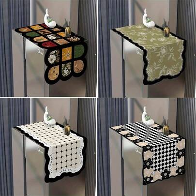 Nueva funda de lujo y alta gama para cubrir el refrigerador, adecuada para refrigeradores americanos de una/dos puertas, cubierta superior para refrigerador