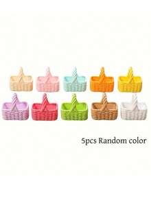 迷你复活节篮子家居装饰，艺术迷你篮子收藏品，树脂装饰配件，窗饰雕塑，适用于复活节、生日、复活节礼物、复活节彩蛋寻宝派对、复活节装饰、复活节彩蛋装饰、复活节派对礼品、篮子填充物和装饰、农场和其他场合 - 彩色 - 查看 9