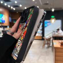 Collage de gato con guantes de boxeo y pegatinas. Esta elegante funda es compatible con Samsung, Apple, OPPO, , etc. Fabricada en TPU flexible, resistente a golpes y arañazos, ofrece una excelente protección contra caídas y un agarre cómodo. Es un regalo ideal para familiares, amigos y seres queridos, ideal para festivales, fundas para iPhone, San Valentín y artículos de . - Negro - Ver 6