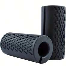 1pc/1pair Grip Strength Trainer Dumbbell Barbell, Thick Barbell Handle Suitable For Weightlifting Fitness, Silicone Non-Slip Protective Pad - Multicolor - View 5