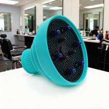 1个硅胶可折叠吹风机扩散器，便携式耐热硅胶可伸缩造型扩散器，专业沙龙级吹风机可伸缩喷嘴造型扩散器 - 多色 - 查看 5