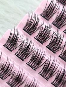 Hinarin 120 Pcs Clusters Individual Lashes Soft Natural Faux Mink False Eyelashes DIY Eyelash Extension Lash Clusters Eye Lash Clusters Individual Eyelashes Lashes Fake Lashes - Black - View 4