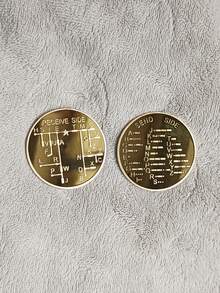 1pc Metal CW Morse Code Commemorative Coin, Morse Code Coin, Entertainment And Learning Coded Language & Games, Pocket Souvenir Coin - Multicolor - View 12