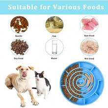 Anti-Spill Anti-Slip Pet Slow Feeder Bowl, Silicone Non-Choke Dog Food Bowl, Cat Food Dish, Pet Supplies - 100ml - View 7
