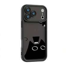 黒猫柄の電話ケース 
   17、16、15、14、13、12、11Plus、17 Pro、17 Pro Max、17 Air、17シリーズに適したソフトシェルフォンケース - 友人、愛する人、または自分自身を分けるへの完璧なクリスマスプレゼント - ブラック - チェックする 2