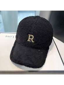 2/1pc 2026 Autumn/Winter New Arrival Thermal Lined Baseball Cap, Adjustable Minimalist Casual Versatile Hat For Women - Beige - View 5