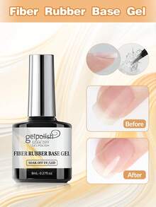 Gel phục hồi móng tay bằng sợi tổng hợp cho móng bị gãy, gel gốc cao su sợi tổng hợp, gel phục hồi móng trong suốt, gel làm chắc móng cho móng mỏng, giúp kéo dài móng ngắn. - Trong sáng - Xem 2