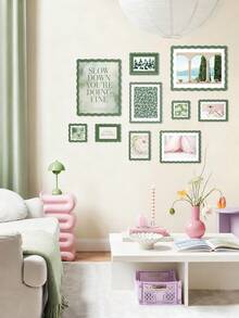 XXBANZHUAN Dopamine-Inspired Colorful Wave Photo Frames, 5 Sizes (4x4 Inch/4x6 Inch/5x7 Inch/8x10 Inch/11x14 Inch) And 6 Vibrant Colors (Red/Blue/Green/Yellow/Black/White), Ideal For Gallery Walls, Kids' Rooms, And Home Decor Gifts - 彩色 - 查看 3