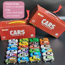 24辆金属玩具车，装在一个红色可折叠礼盒里！盒子还可以当地图用。一套完整的玩具车套装。非常适合圣诞节、万圣节、复活节彩蛋和家庭聚会！ - 紅色 - 查看 7