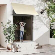 Retractable Awning With Articulated Arms, Balcony Awning, Retractable Awning, Balcony Awning, Sun Protection, Weather Resistant, Provides Shade, Retractable For Windows, Balcony, UV Resistant - Beige - View 2