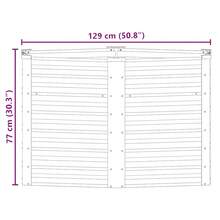 vidaXL Garten-Hochbeet Braun 129 x 129 x 77 cm Verzinkter Stahl - A - Übersicht 9