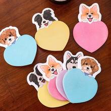 Cute Cartoon Animal Sticky Notes, School/Office Memo Pads - Purple Dog [5 Copies Given] - View 6