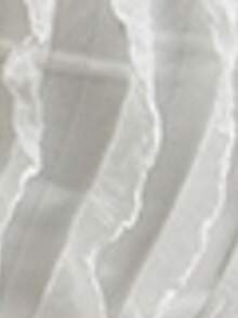 3-częściowy biały, teksturowany komplet bikini (w tym narzutka plażowa z wysokim rozcięciem), zdobiony muszlą, w stylu boho, seksowny i wyszczuplający, strój kąpielowy na letnie wakacje na plaży - Biały - Zobacz 9