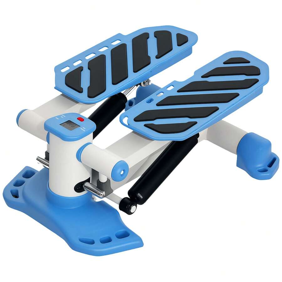 Portable Stepper For Home & Office | Mini Exercise Stepper With LCD Monitor & Anti-Skid Pedals, Blue - Default - View 1