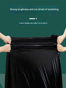 10 Pieces Of Black Extra-Large Thick Garbage Bags, Suitable For Hotel, Guesthouse, Property, Restaurant, Kitchen, Hospital, School, Street, Community And Park. - Multicolor - View 3